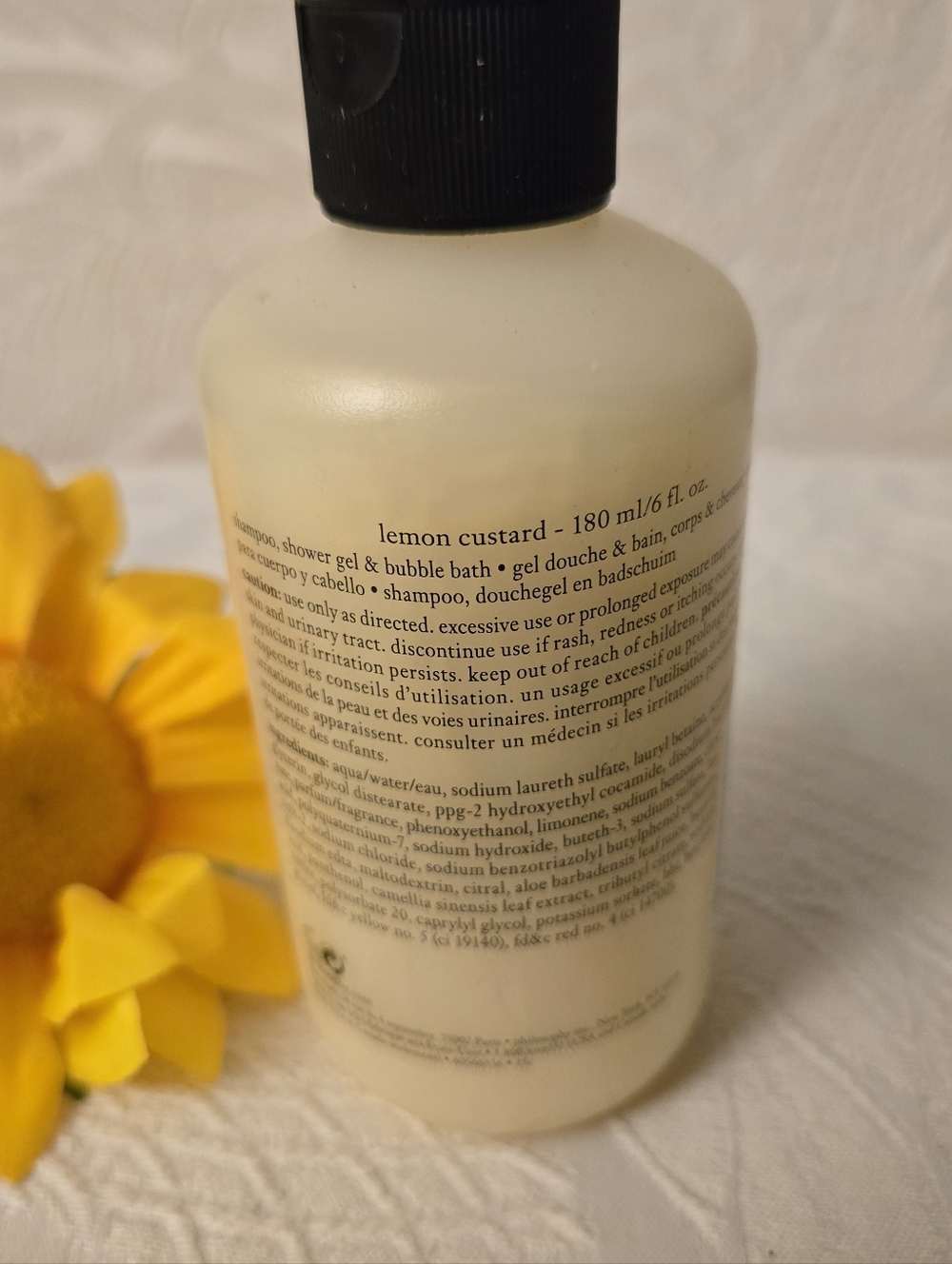 Philosophy *Lemon Custard* 3-in-1 Bath, Shampoo & Shower Gel 6 oz NEW - Picture 2 of 4